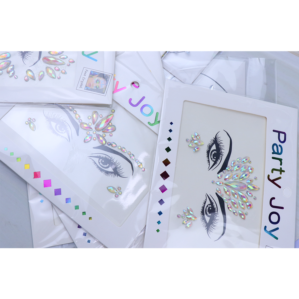 17 Kinds of Luminous Rhinestone Face Sticker.