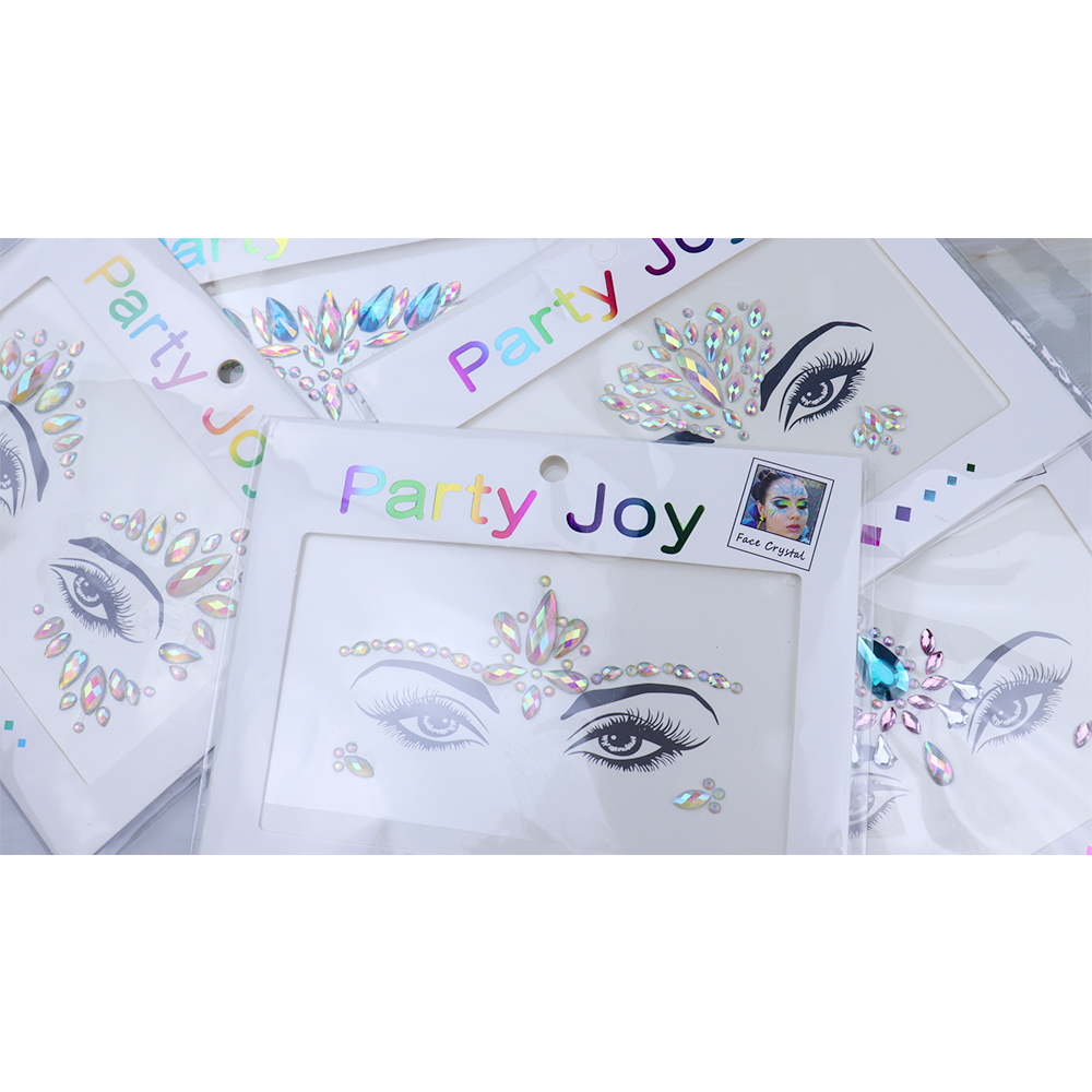 17 Kinds of Luminous Rhinestone Face Sticker.