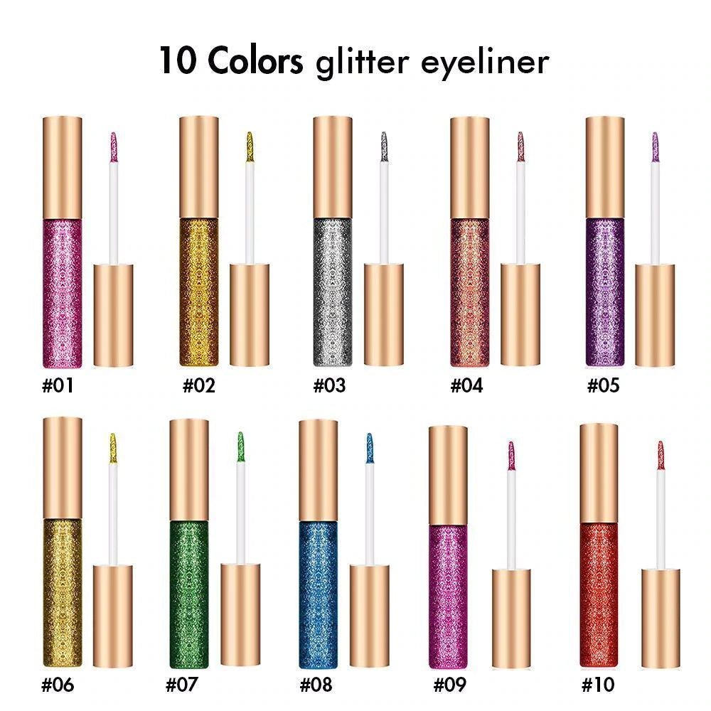 BEAUTIFUL BOSS 10 Color Glitter Eyeliner