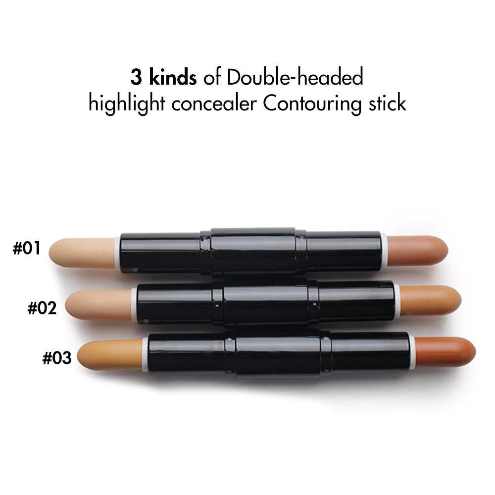 BEAUTIFUL BOSS 3 Kinds of Double-headed Highlight Concealer Contouring Stick.