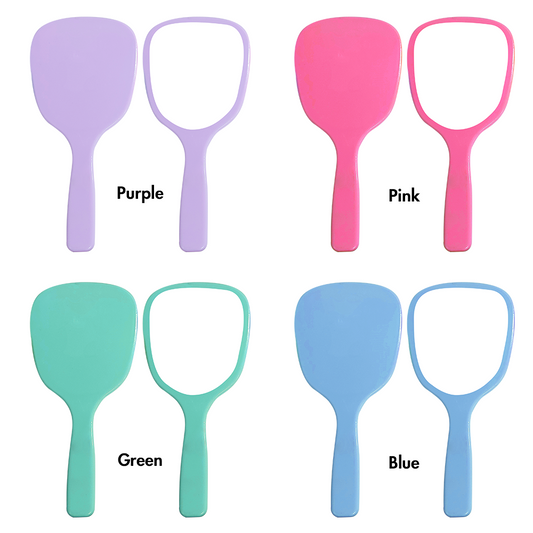 4 Colors Small Hand-held Makeup Mirror.