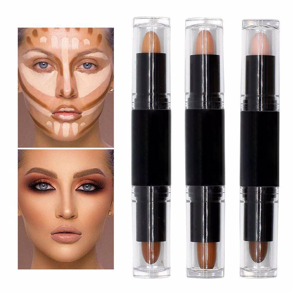 BEAUTIFUL BOSS 3 Kinds of Double-headed Highlight Concealer Contouring Stick.