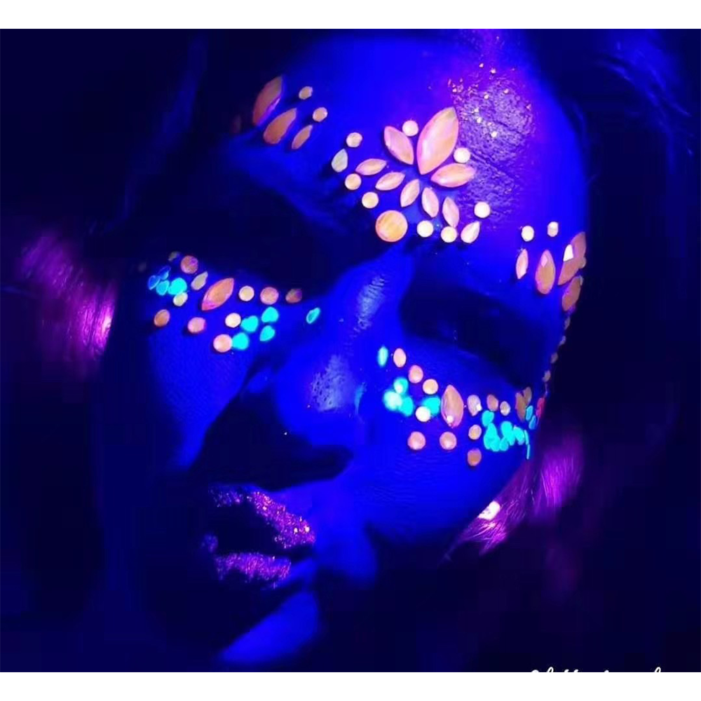 17 Kinds of Luminous Rhinestone Face Sticker.