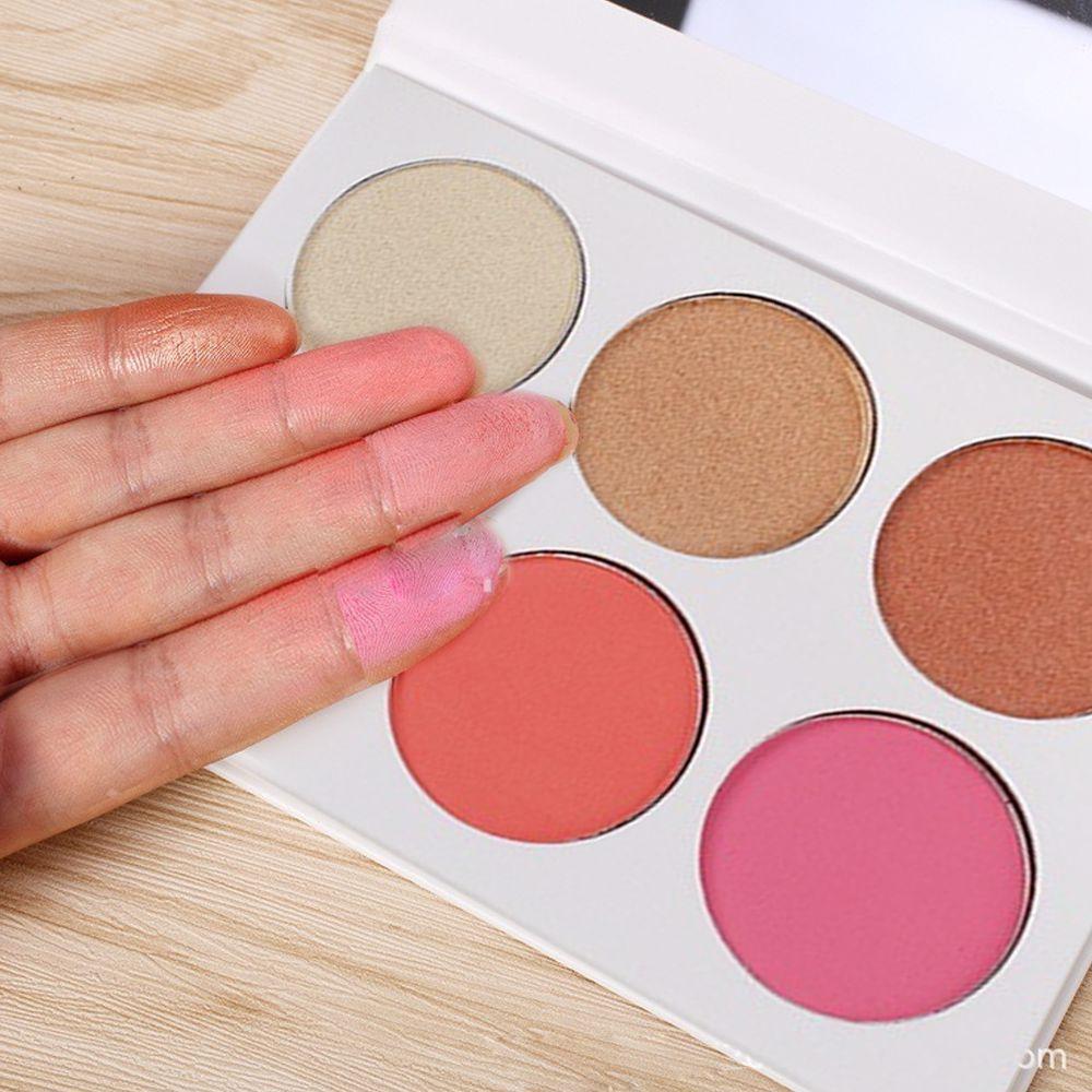 BEAUTIFUL BOSS 6 Color Highlight Blush White Palette Custom