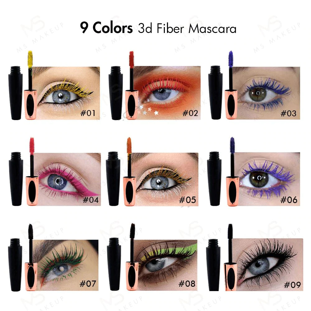 BEAUTIFUL BOSS 9 Colors 3d Fiber Mascara.