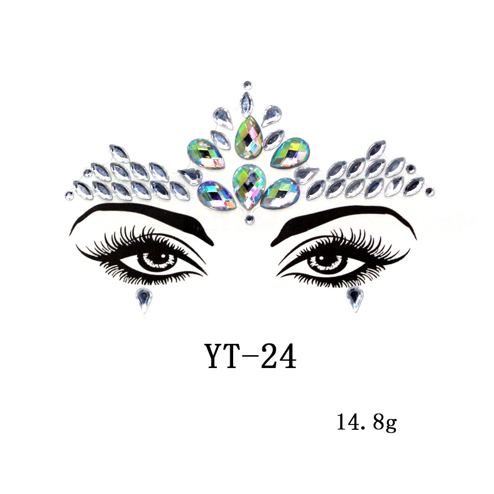 41 Kinds of Acrylic Diamond Stickers for Face.