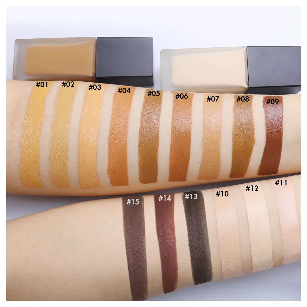 BEAUTIFUL BOSS 15 Colors Black Lid Square Tube Foundation (Colors Expansion)