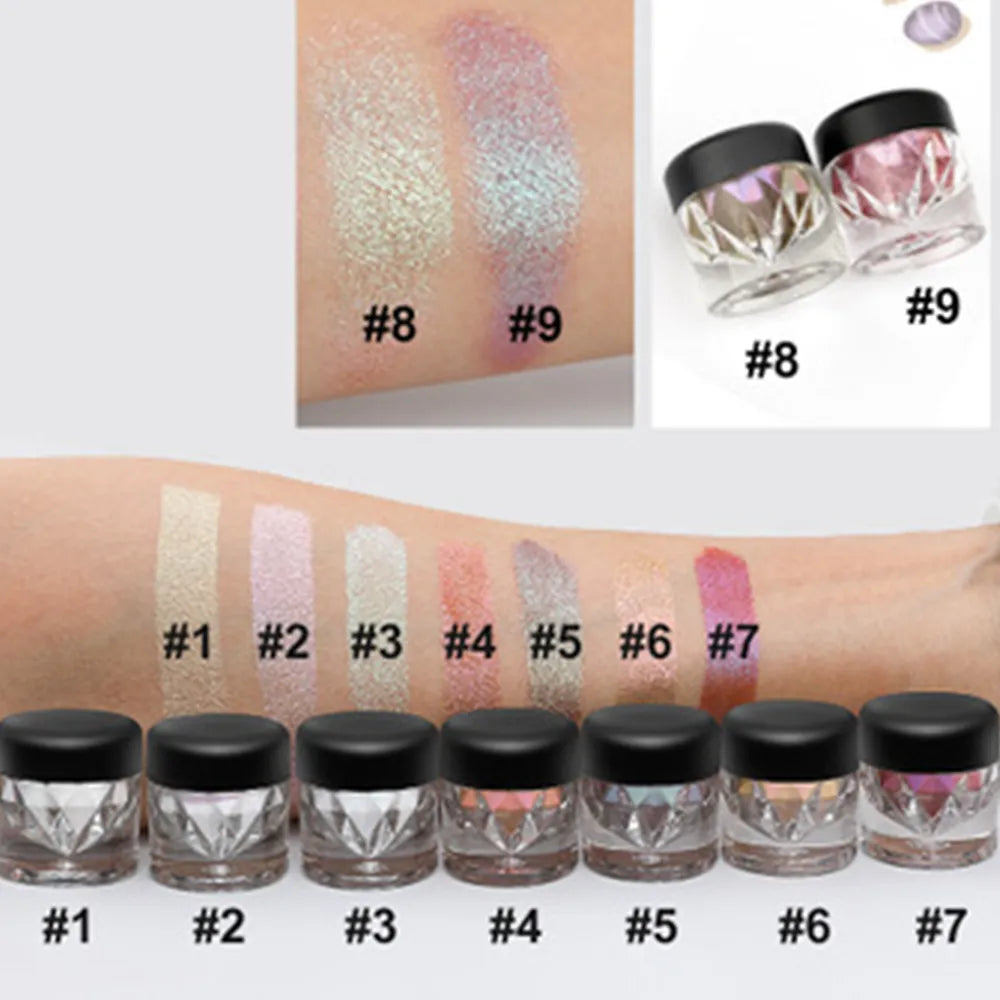 9 Colors Chrome Loose Eyeshadow Powder