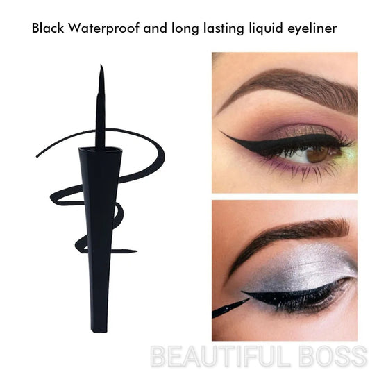 BEAUTIFUL BOSS Black Waterproof and Long Lasting Liquid Eyeliner.