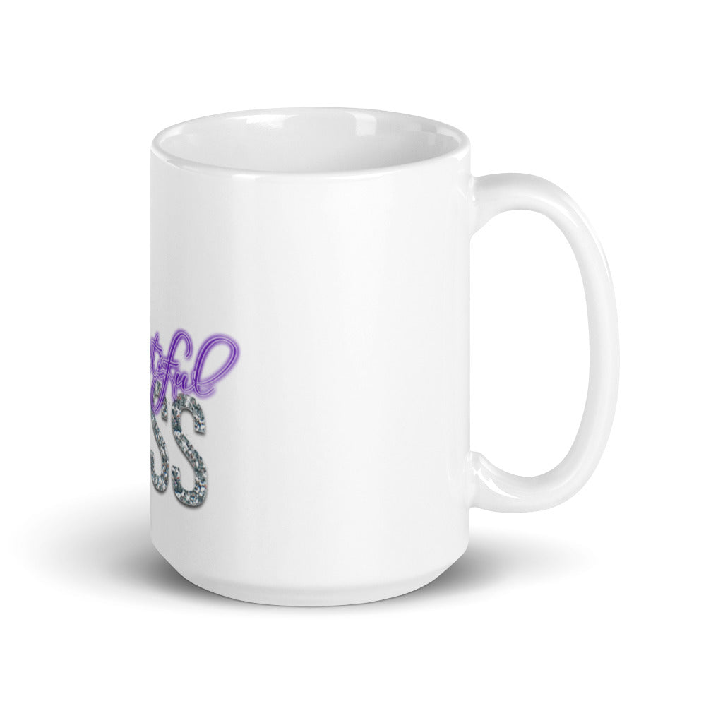 BEAUTIFUL BOSS White glossy mug